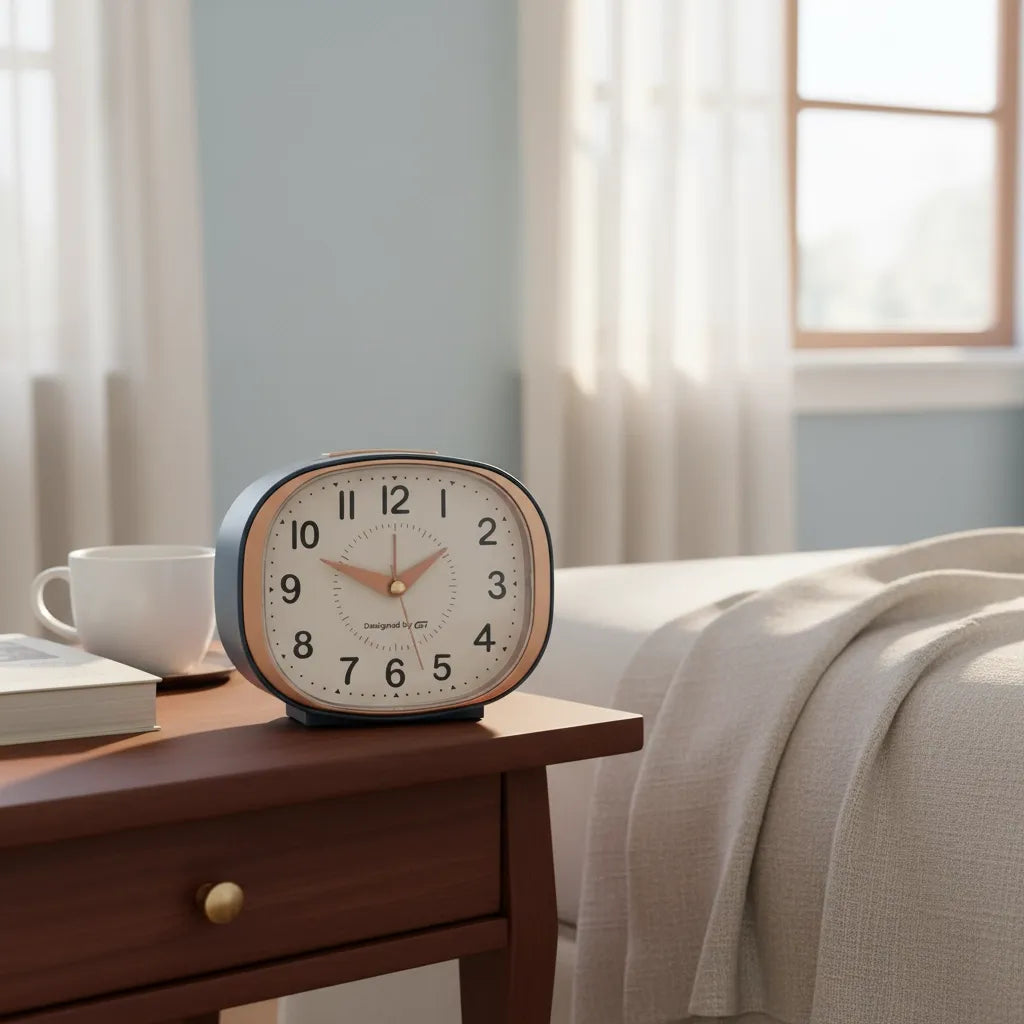 Réveil Design Luxe Doré