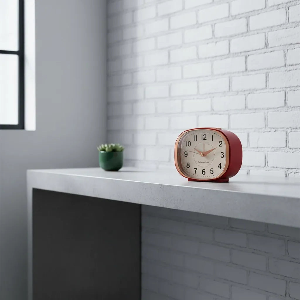 Réveil Design Luxe Doré