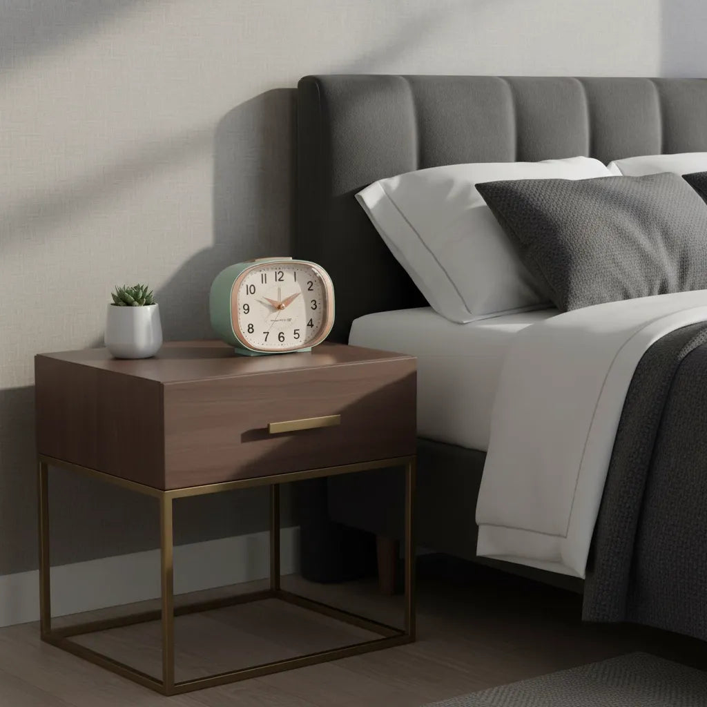 Réveil Design Luxe Doré