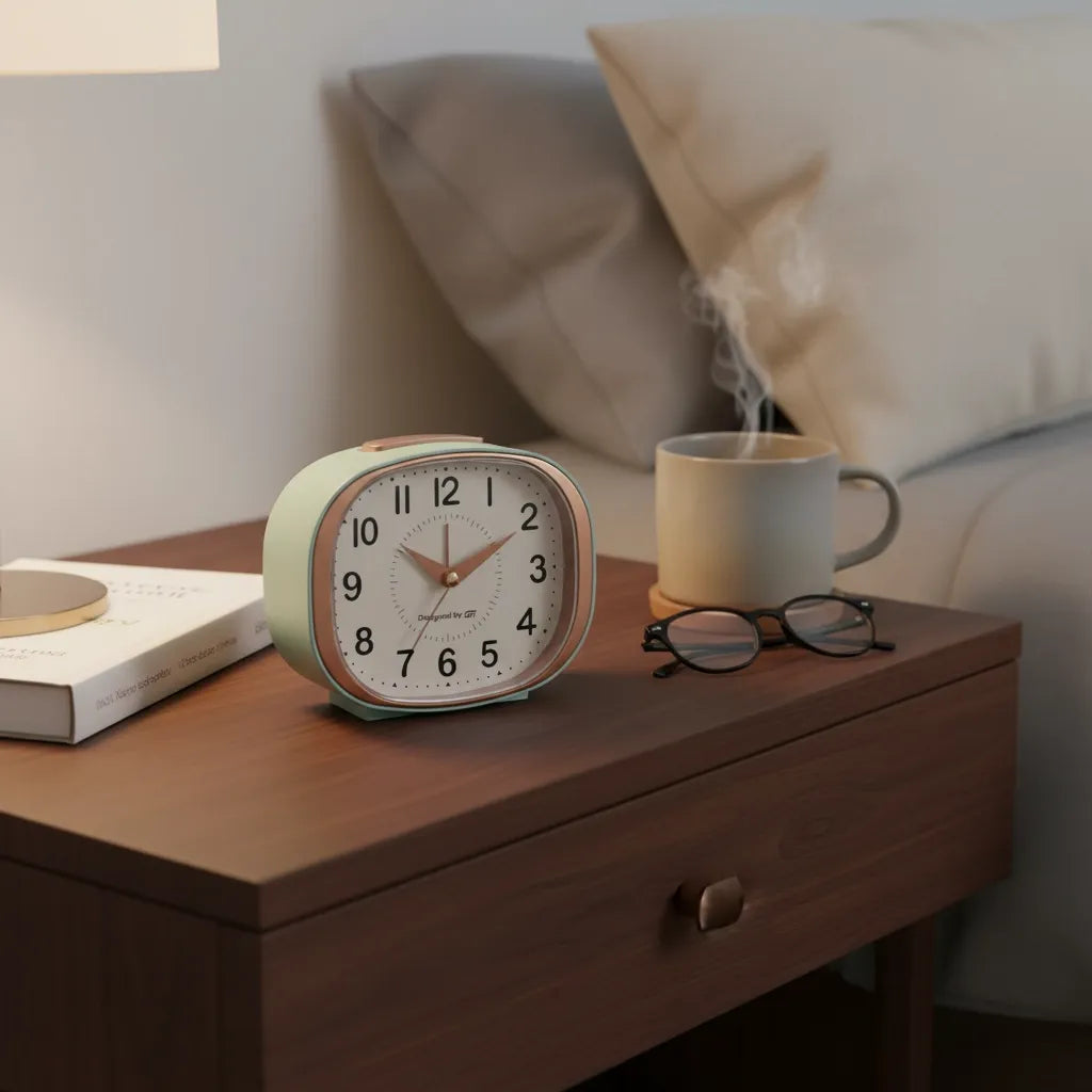 Réveil Design Luxe Doré