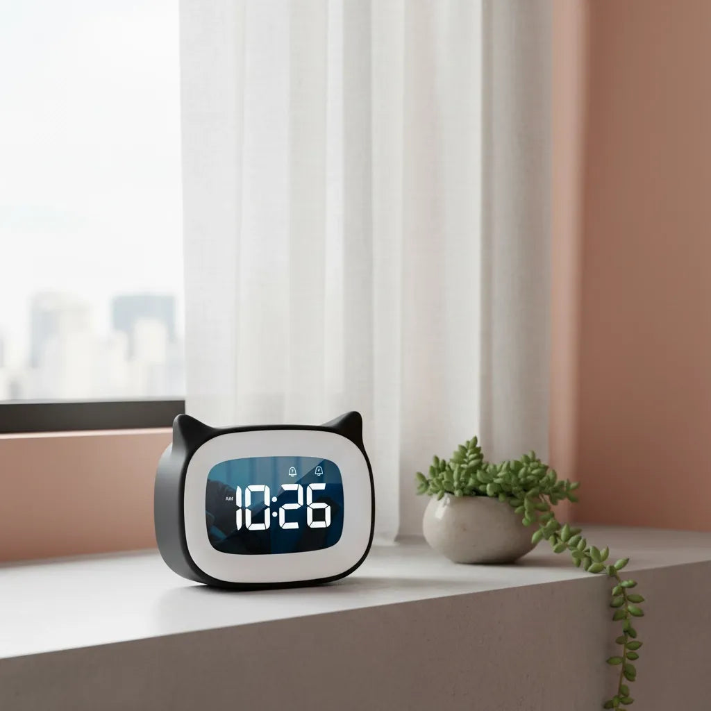 Réveil Design Noir Jour/Nuit
