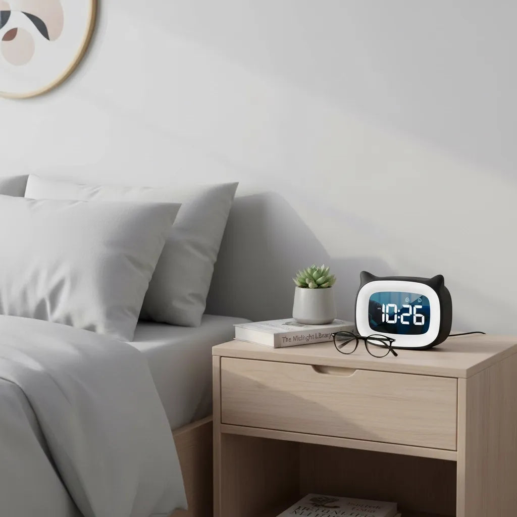 Réveil Design Noir Jour/Nuit