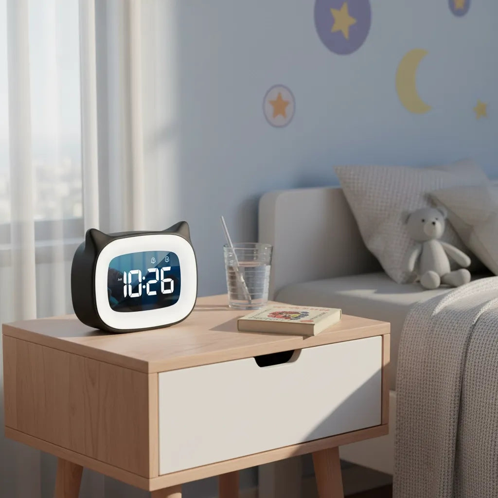 Réveil Design Noir Jour/Nuit