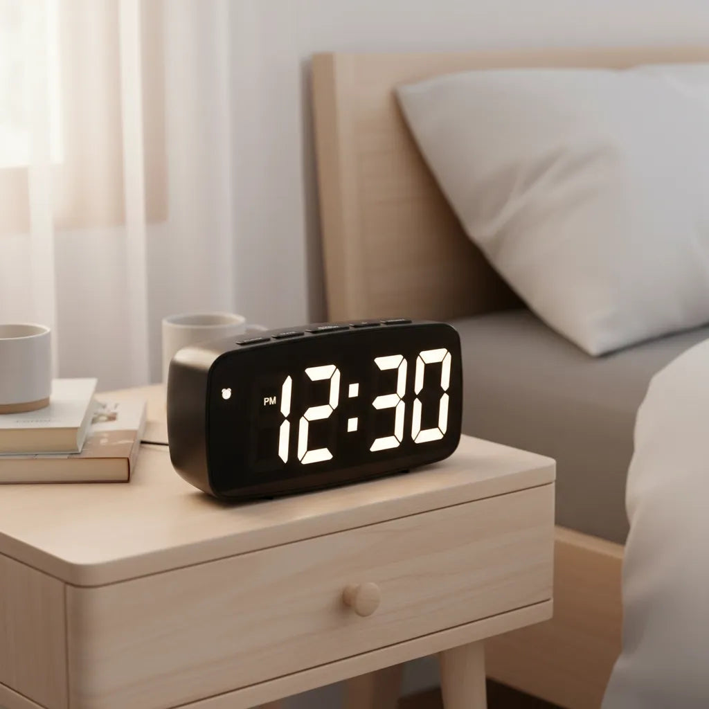 Réveil Digital à Pile avec Affichage LED