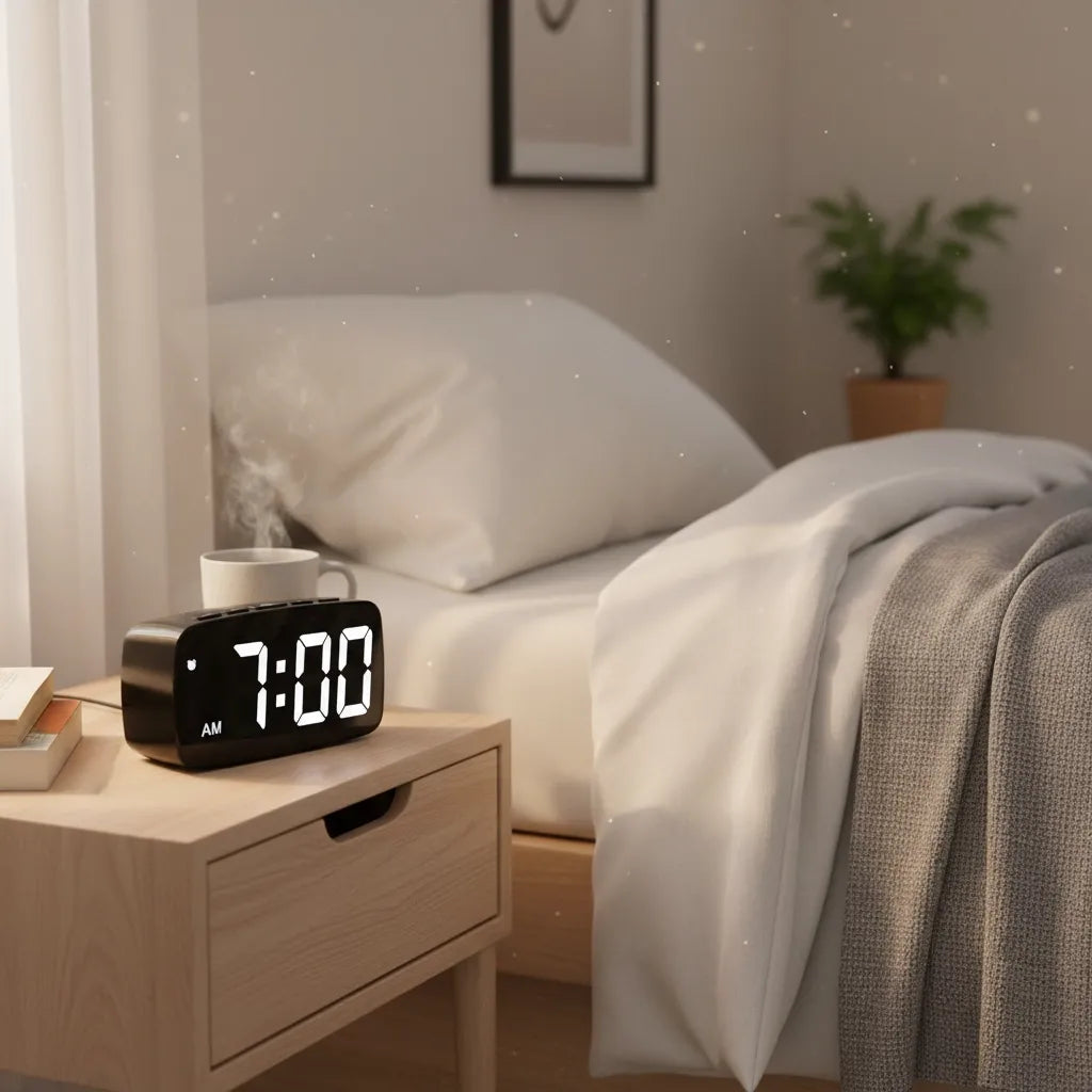 Réveil Digital à Pile avec Affichage LED