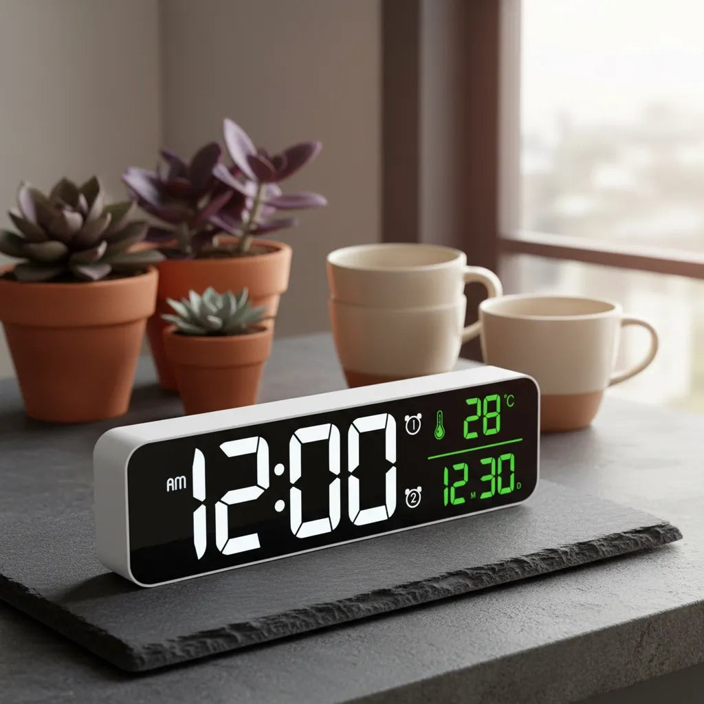 Réveil Digital Avec Date Et Température