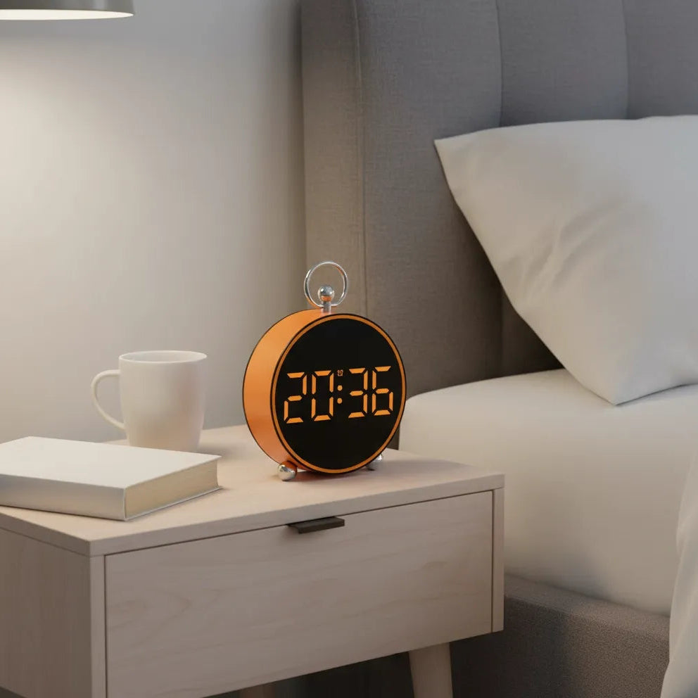 Réveil Digital avec Température en Métal