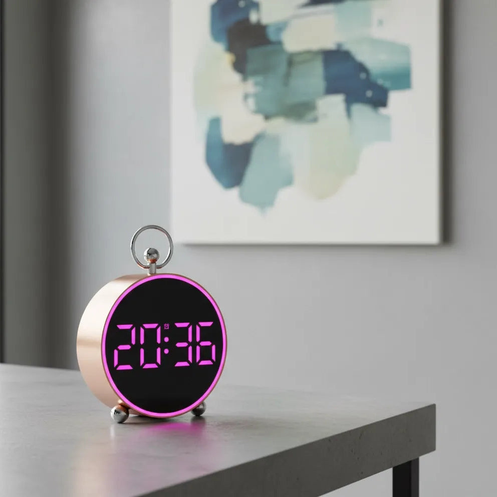 Réveil Digital avec Température en Métal