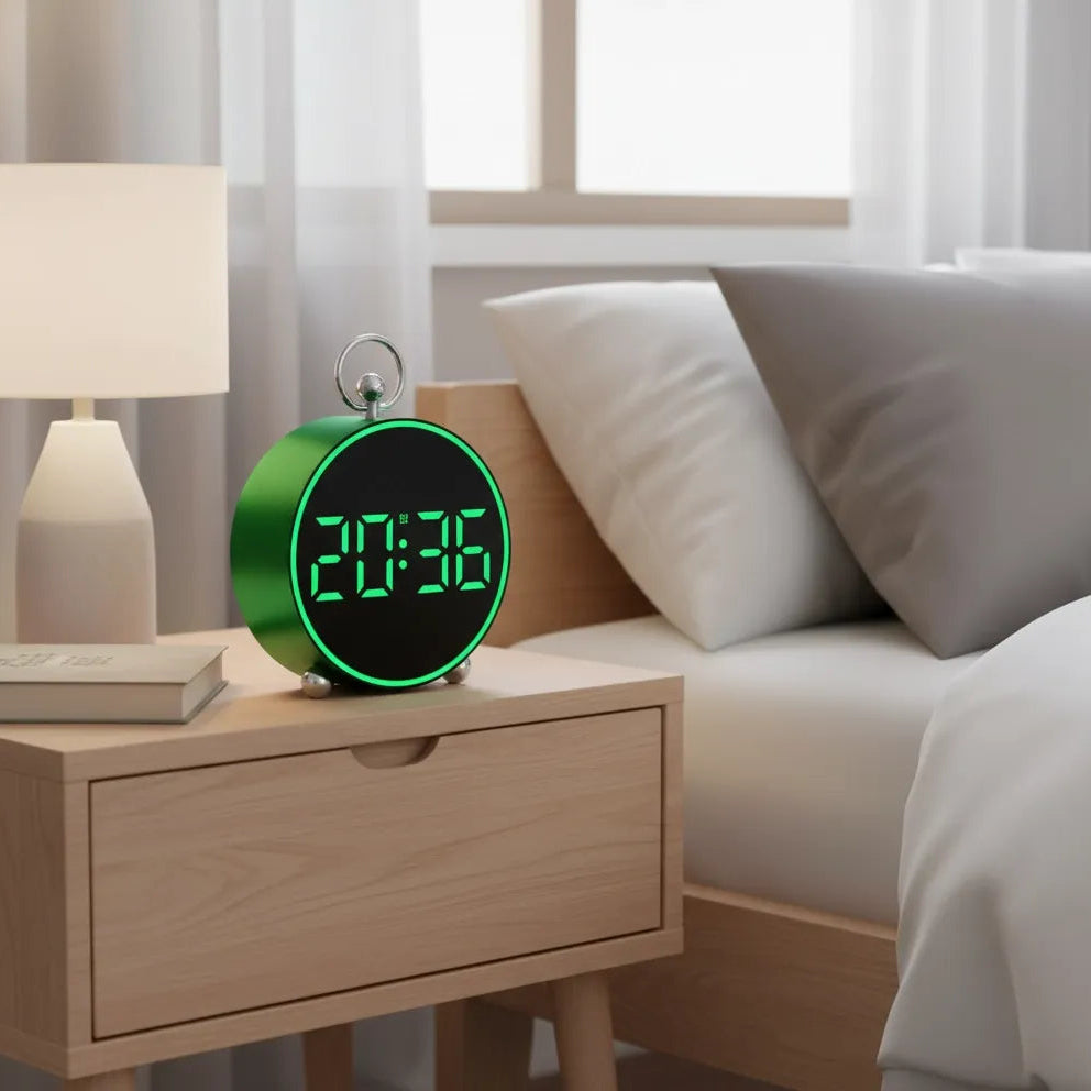 Réveil Digital avec Température en Métal