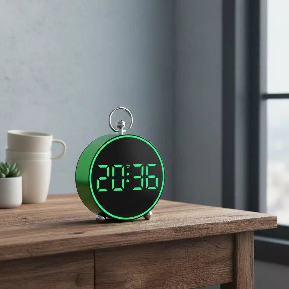 Réveil Digital avec Température en Métal