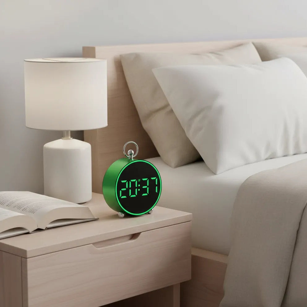 Réveil Digital avec Température en Métal