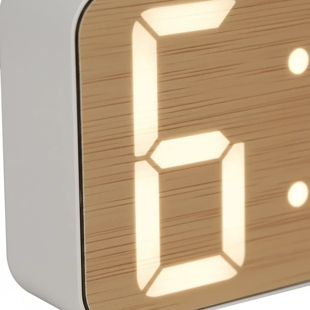 Réveil Digital En Bois Design