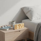 Réveil Digital En Bois Design