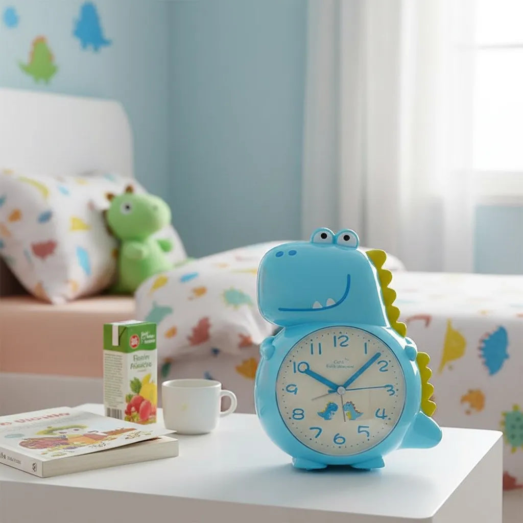 Réveil Dinosaure Analogique Bleu Quartz