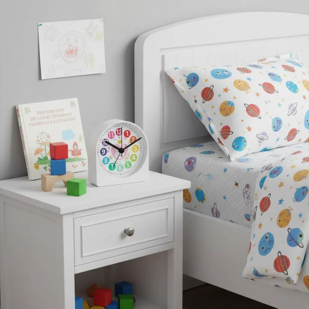 Réveil Éducatif Lapin Rose en Quartz