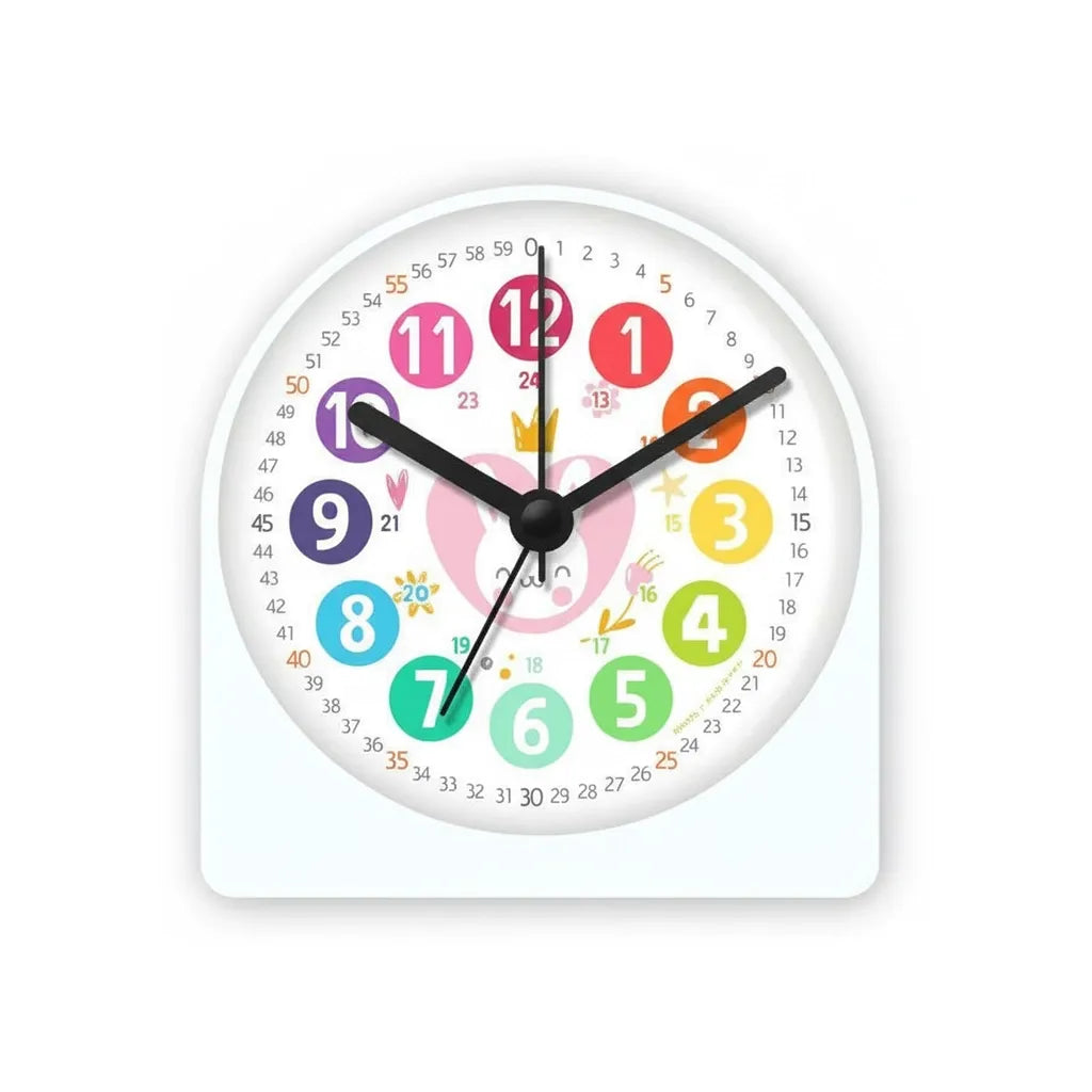 Réveil Éducatif Lapin Rose en Quartz