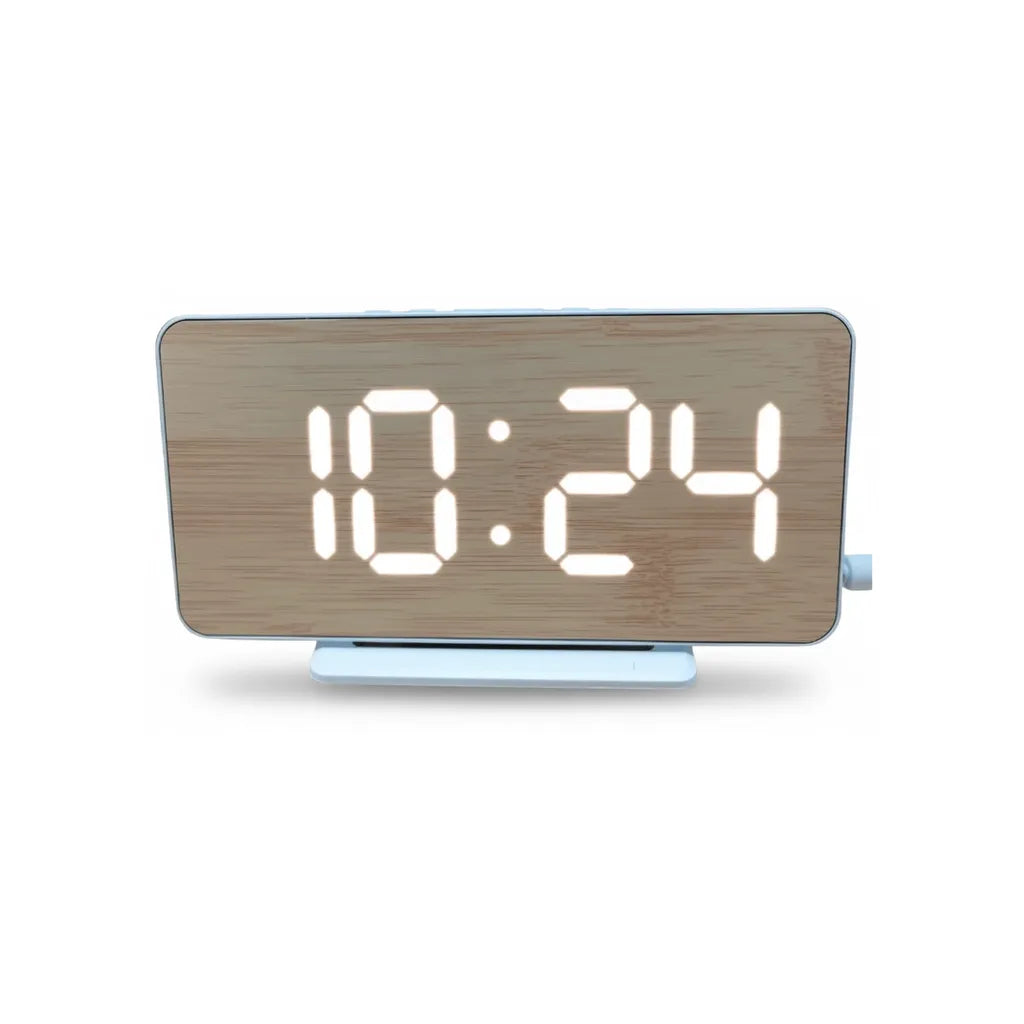 Réveil Effet Bois Avec Écran