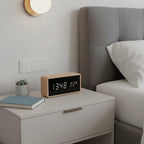 Réveil en Bois Élégant Affichage Température