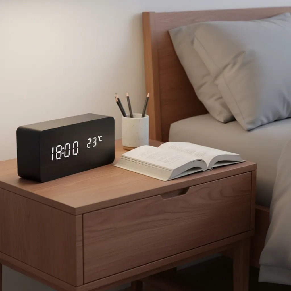 Réveil en Bois Foncé