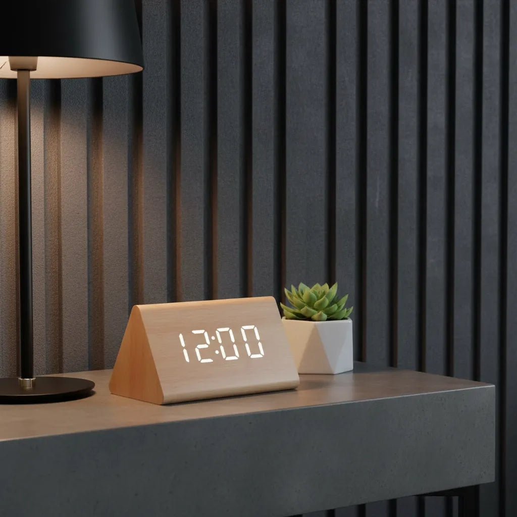 Réveil en Bois Naturel