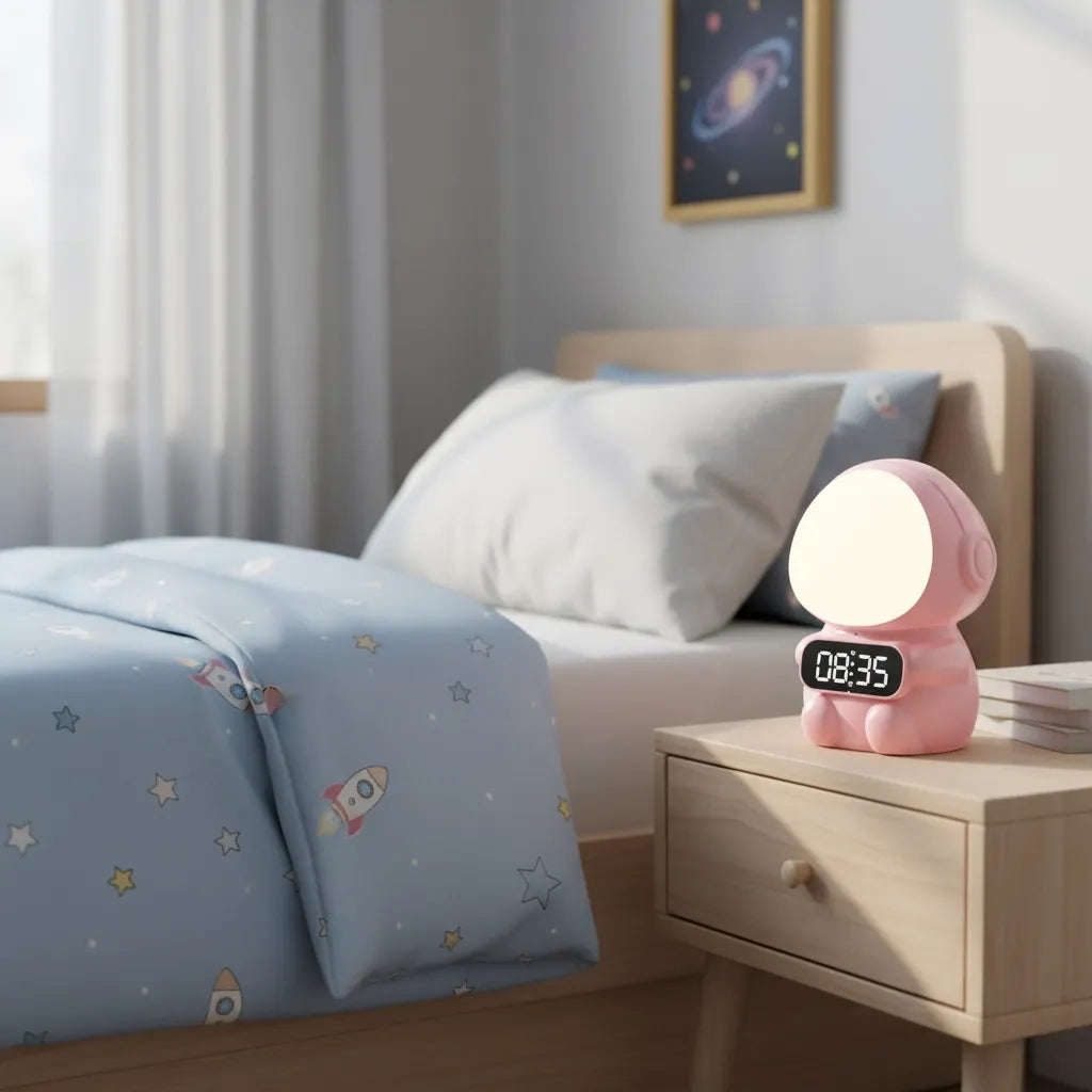 Réveil Enfant Astronaute Lumineux