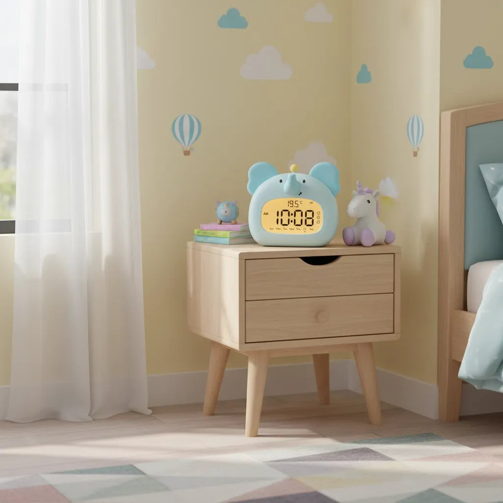 Réveil Enfant Éléphant Avec Veilleuse