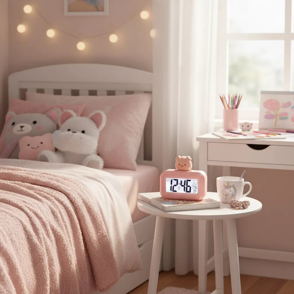 Réveil Fille 10 Ans Rose Poudré