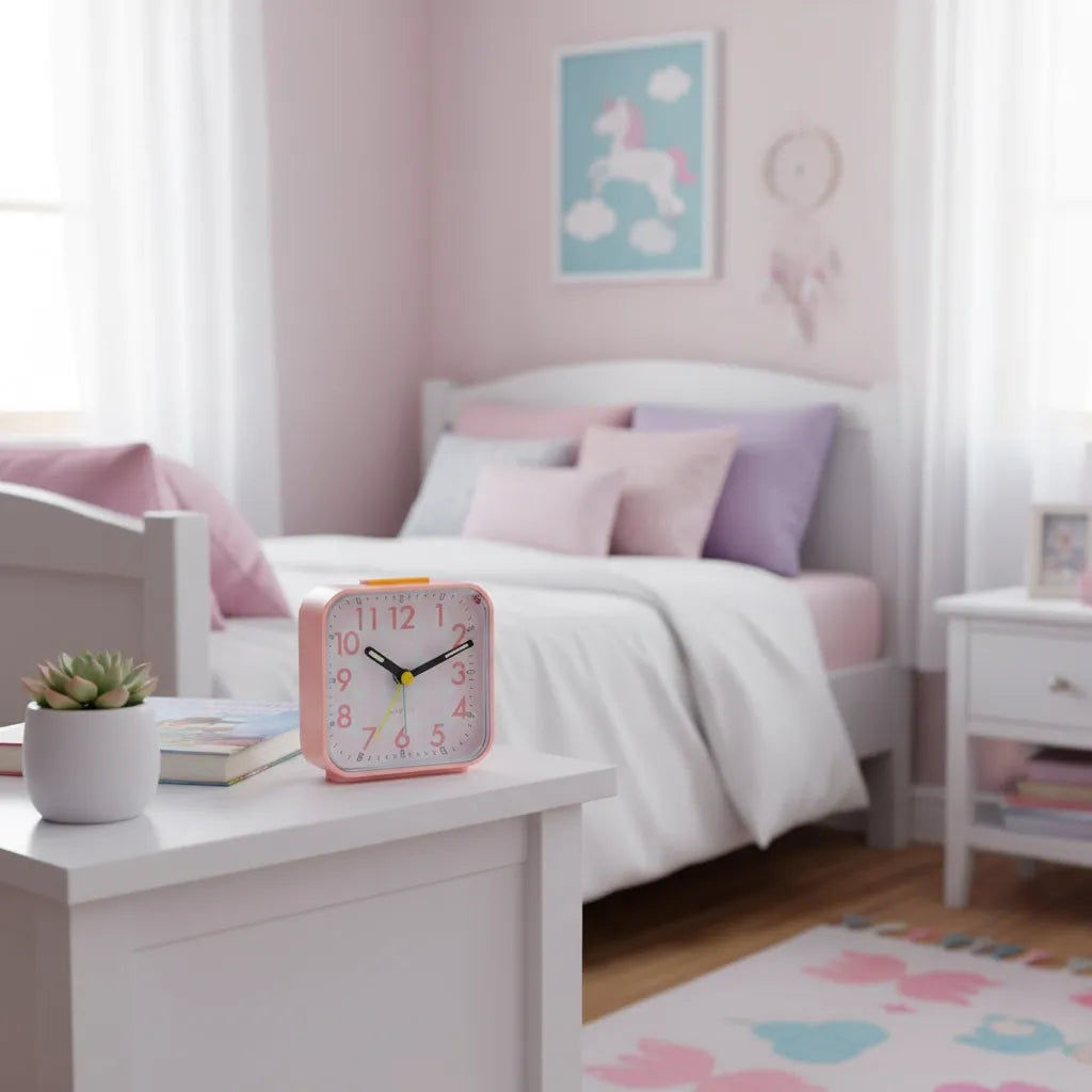 Réveil Fille Rose Enchanté