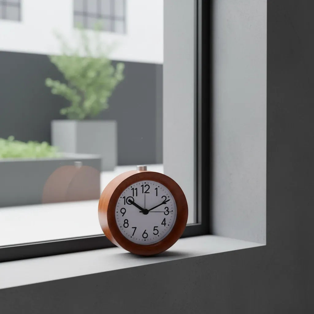 Réveil Horloge en Bois Silencieux