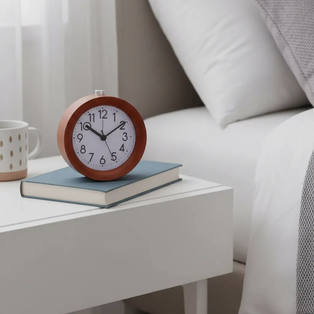 Réveil Horloge en Bois Silencieux