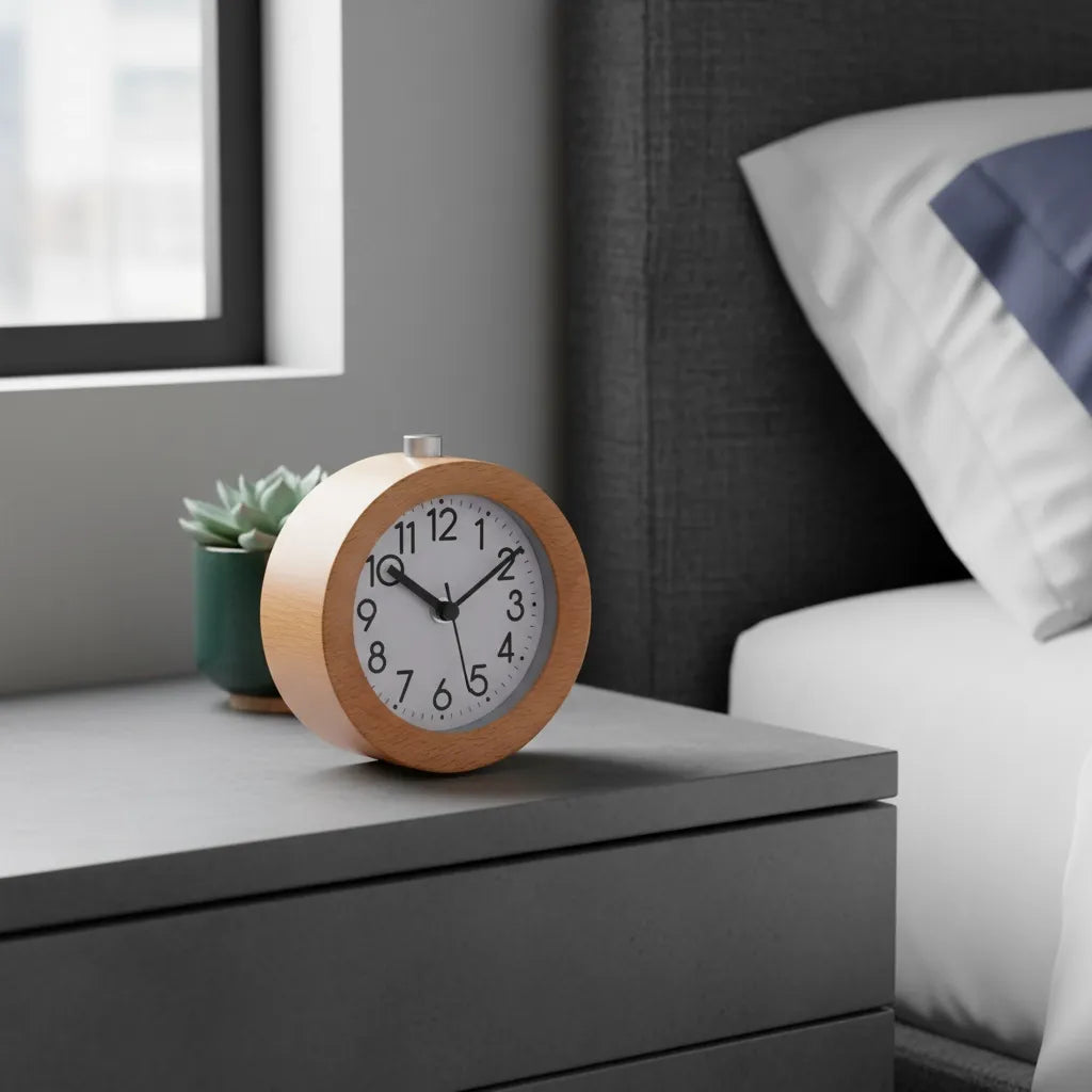 Réveil Horloge en Bois Silencieux