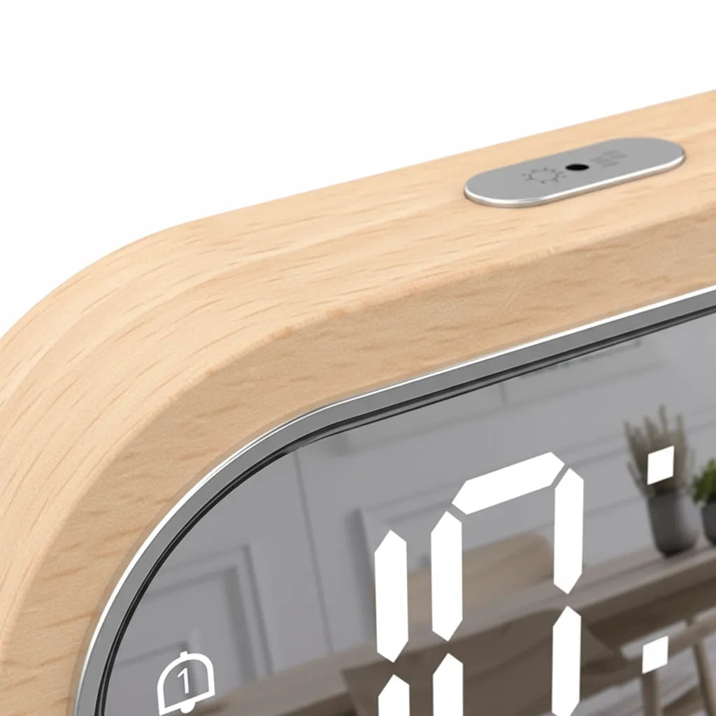Réveil LED en Bois