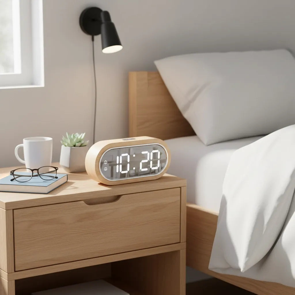 Réveil LED en Bois