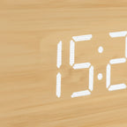 Réveil LED en Bois Naturel