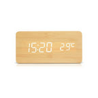 Réveil LED en Bois Naturel