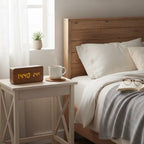 Réveil LED en Bois Naturel