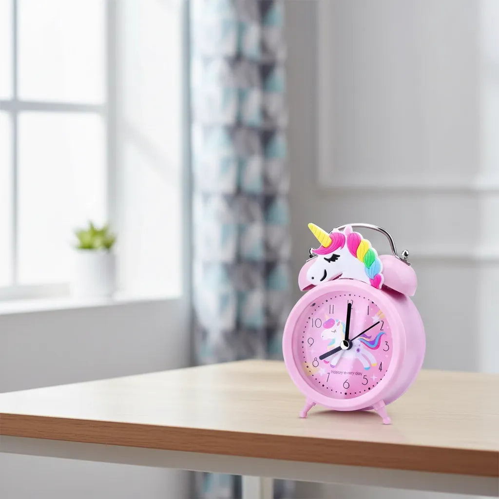 Réveil Licorne Fille Rose