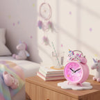 Réveil Licorne Lumineux Rose