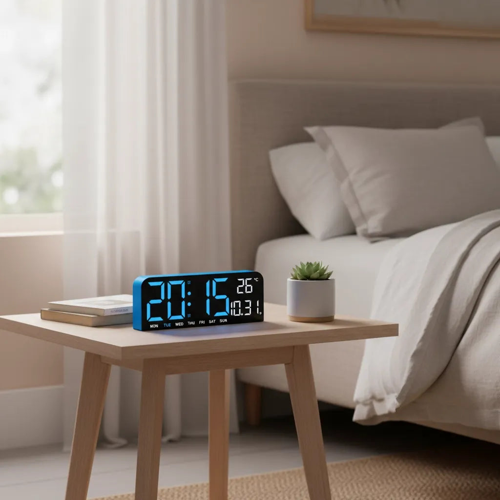 Réveil Lumineux avec la Température et Matériau