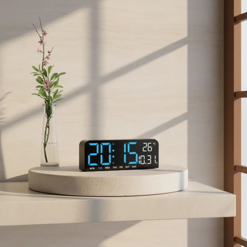 Réveil Lumineux avec la Température et Matériau