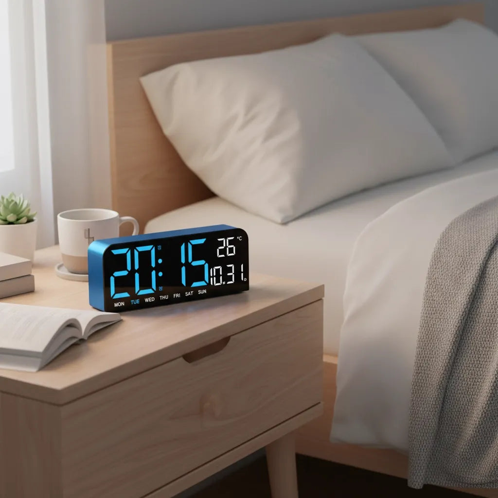 Réveil Lumineux avec la Température et Matériau