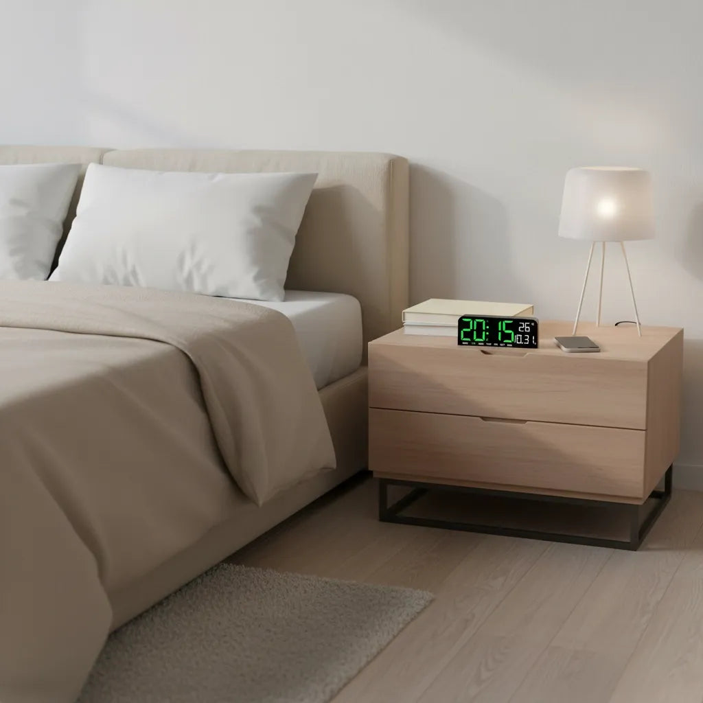 Réveil Lumineux avec la Température et Matériau