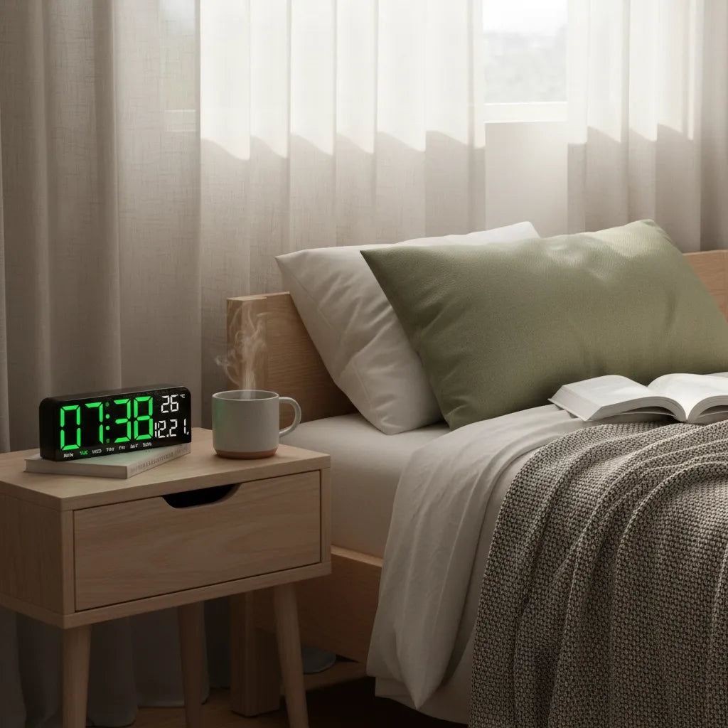 Réveil Lumineux avec la Température et Matériau