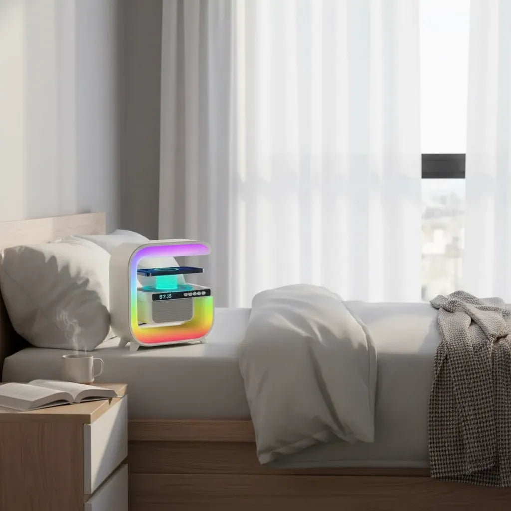 Réveil Lumineux Bluetooth Haut-Parleur Intégré