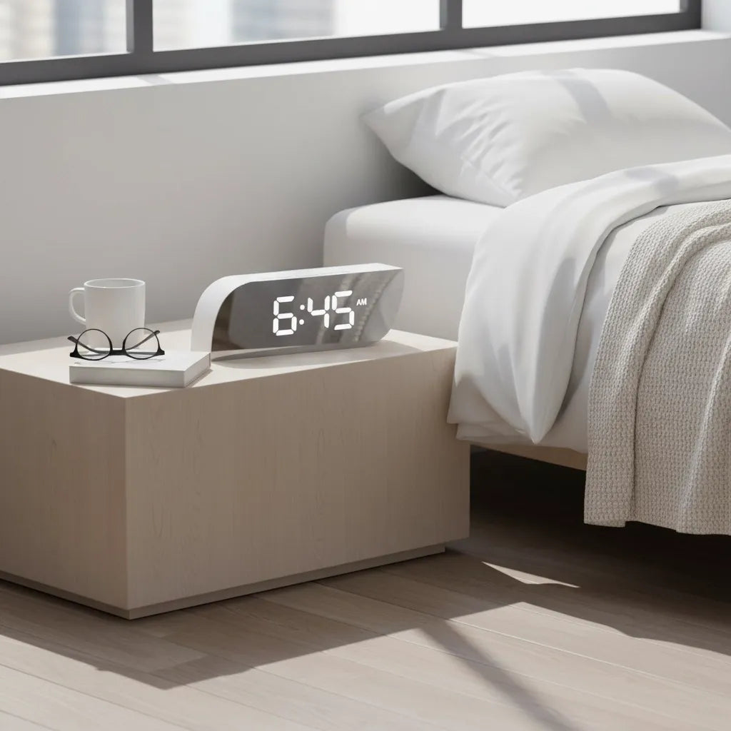 Réveil Lumineux Design Miroir