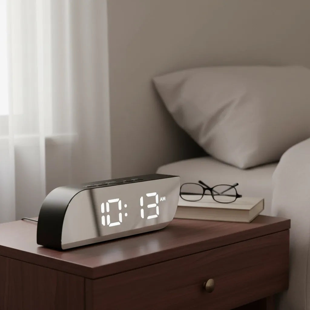 Réveil Lumineux Design Miroir