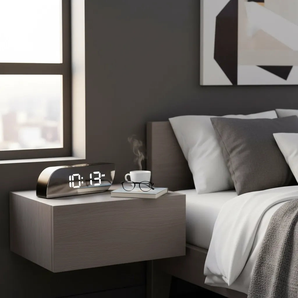 Réveil Lumineux Design Miroir