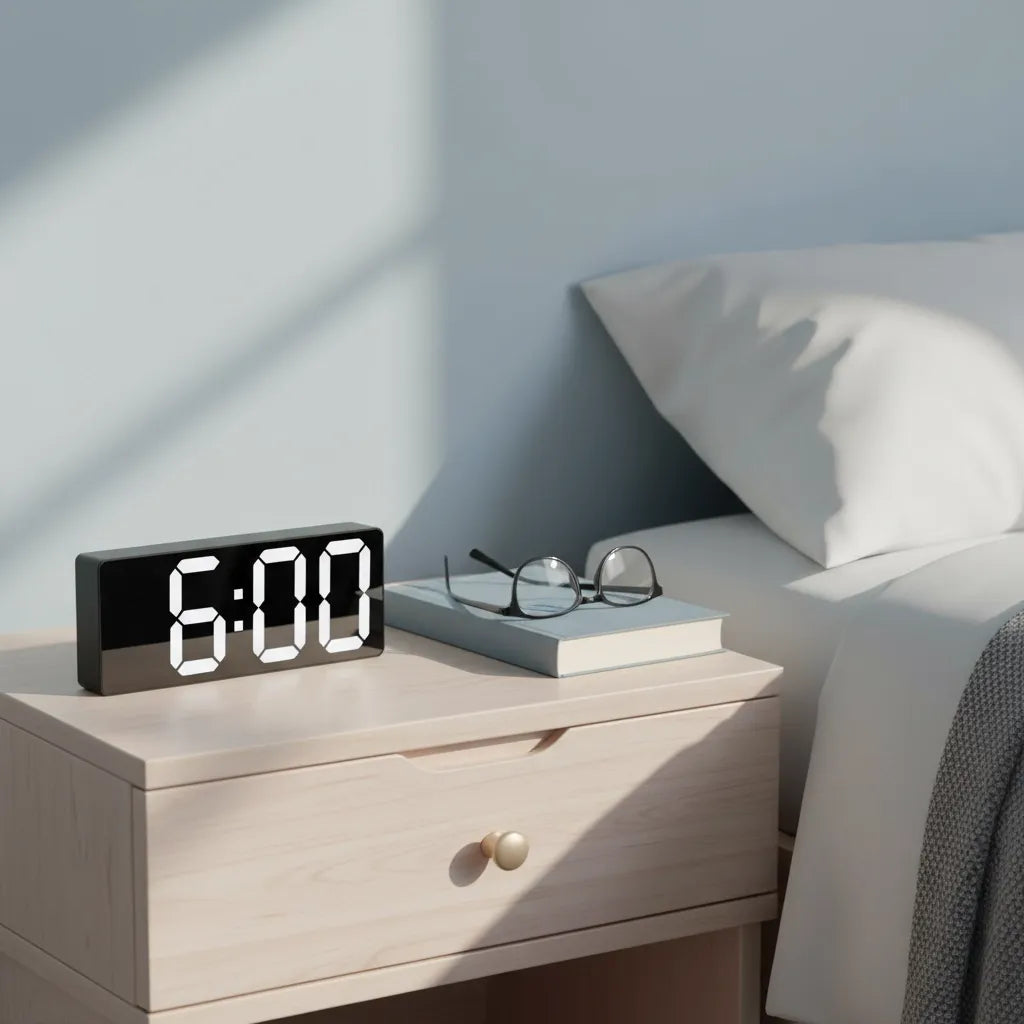 Réveil Lumineux Digital avec Grands Chiffres