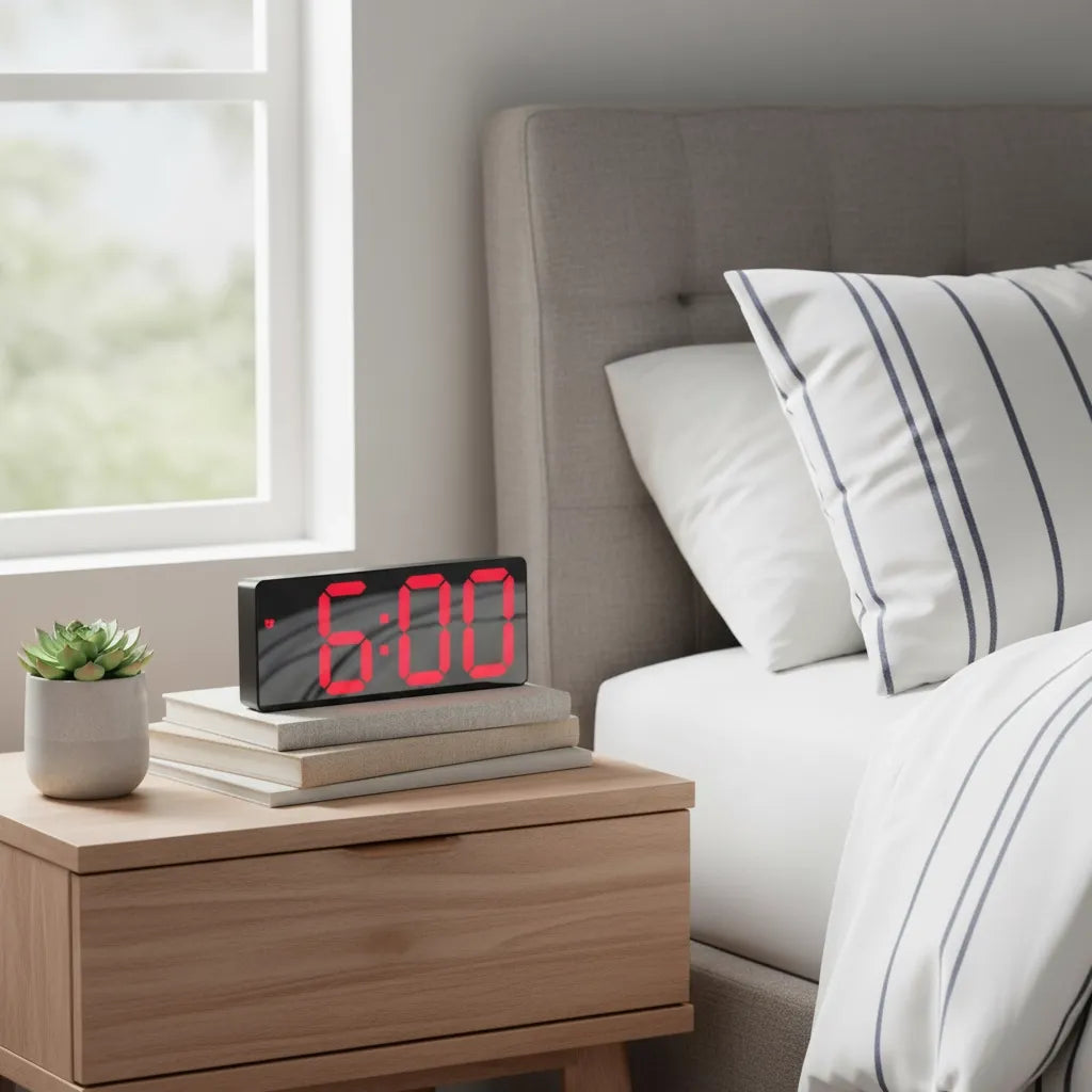 Réveil Lumineux Digital avec Grands Chiffres