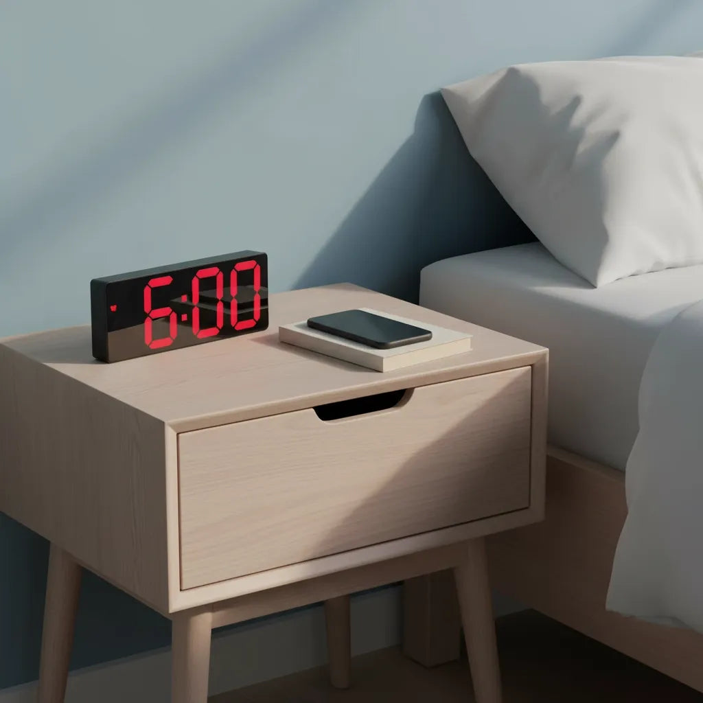 Réveil Lumineux Digital avec Grands Chiffres